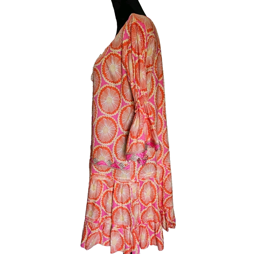 Vibrant Pink and Orange Patterned Dress-$178.50 - Picture 11 of 17